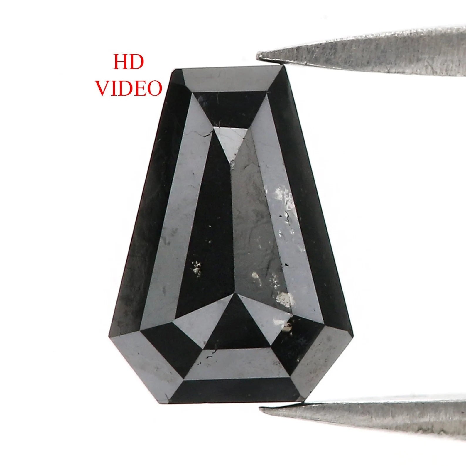 1.16 CT Natural Loose Coffin Shape Diamond Black Color Coffin Cut Diamond 8.15 MM Natural Diamond Black Color Coffin Rose Cut Diamond NQ2519
