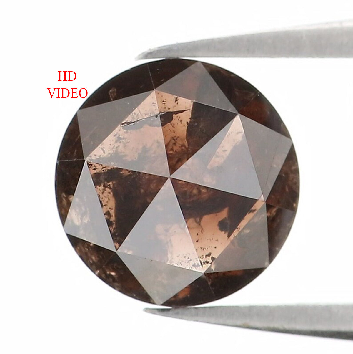 1.00 CT Natural Loose Round Rose Cut Diamond Brown Color Round Shape Diamond 5.95 MM Natural Brown Color Round Rose Cut Shape Diamond KQ2394