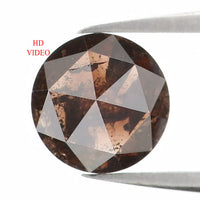 Natural Loose Rose Cut Brown Color Diamond 1.00 CT 5.95 MM Round Rose Cut Shape Diamond KR2394