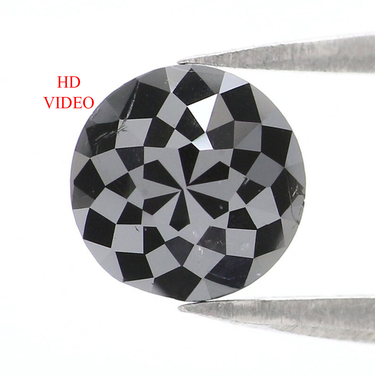 Natural Loose Rose Cut Black Color Diamond 1.26 CT 6.60 MM Round Rose Cut Shape Diamond KR1843