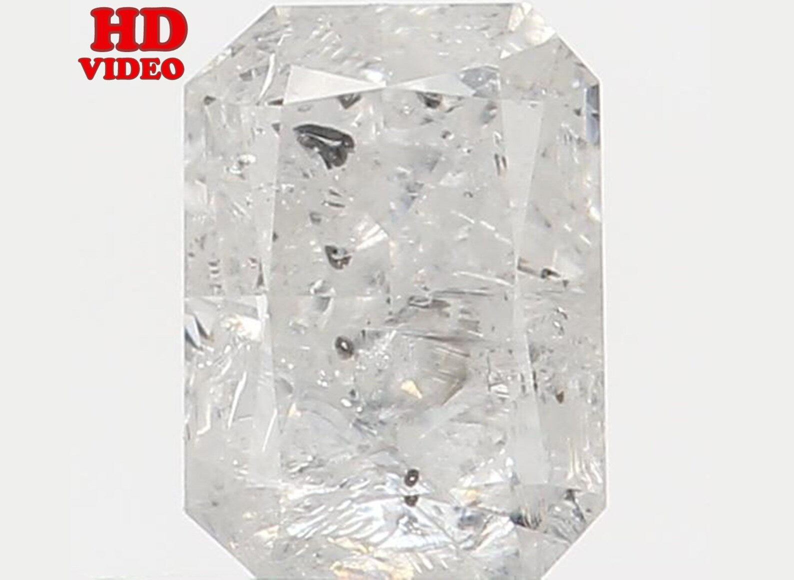 0.38 Ct Natural Loose Diamond Emerald White Grey Color I1 Clarity 4.60 MM KDN7497