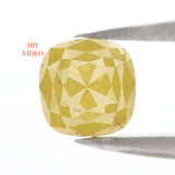 Natural Loose Cushion Diamond, Yellow Color Diamond, Natural Loose Diamond, Cushion Rose Cut Diamond, 1.17 CT Cushion Shape Diamond L2851