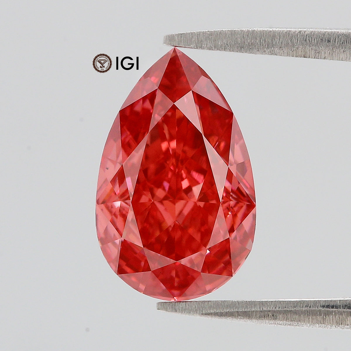 4.03 CT IGI Certified Pear Modified Brilliant Cut Diamond Fancy Vivid Pink Color VS1 Clarity Lab Grown Diamond Lab Created Diamond L3697