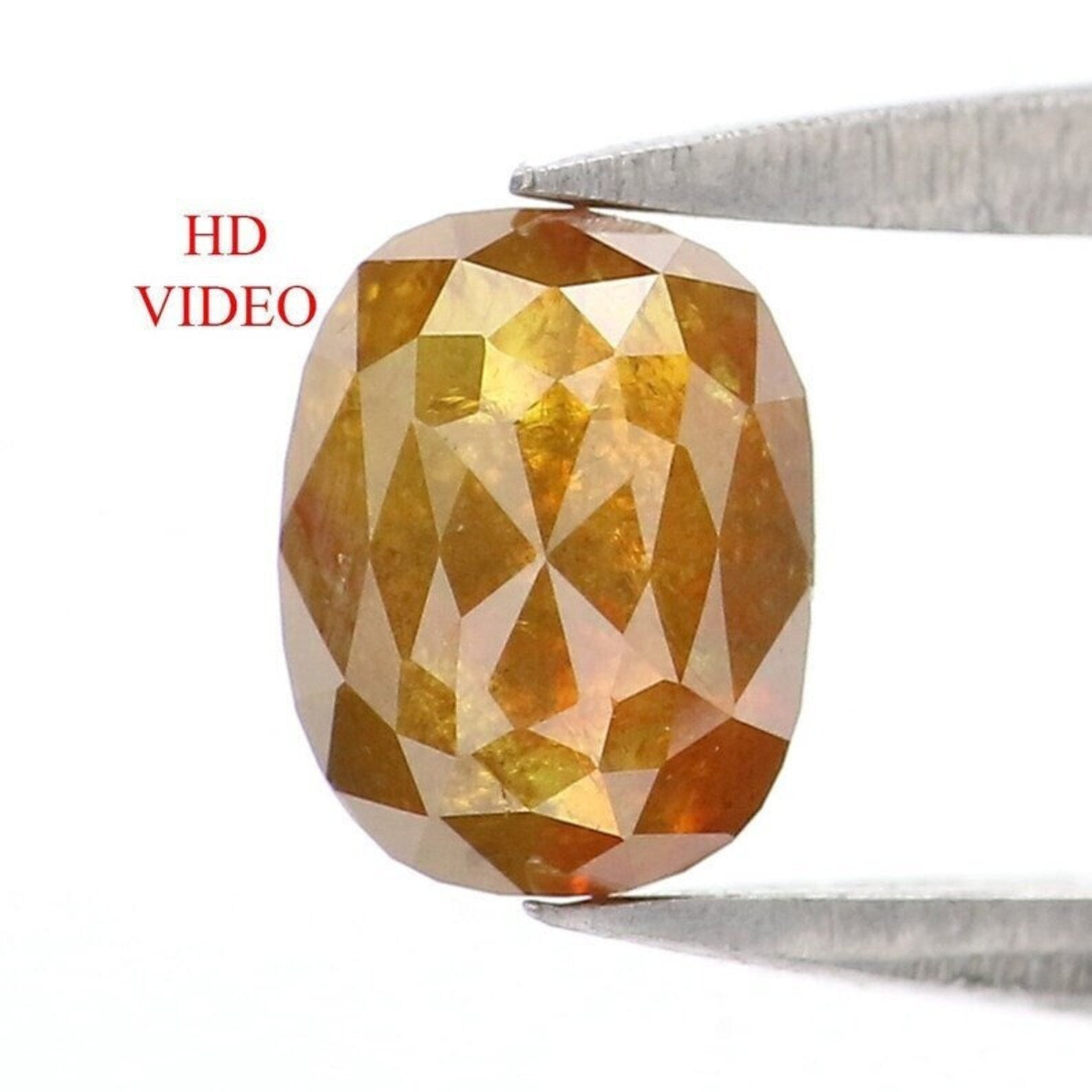 0.73 CT Natural Loose Oval Shape Diamond Yellow Color Oval Cut Diamond 5.85 MM Natural Diamond Yellow Color Oval Rose Cut Diamond NQ2370