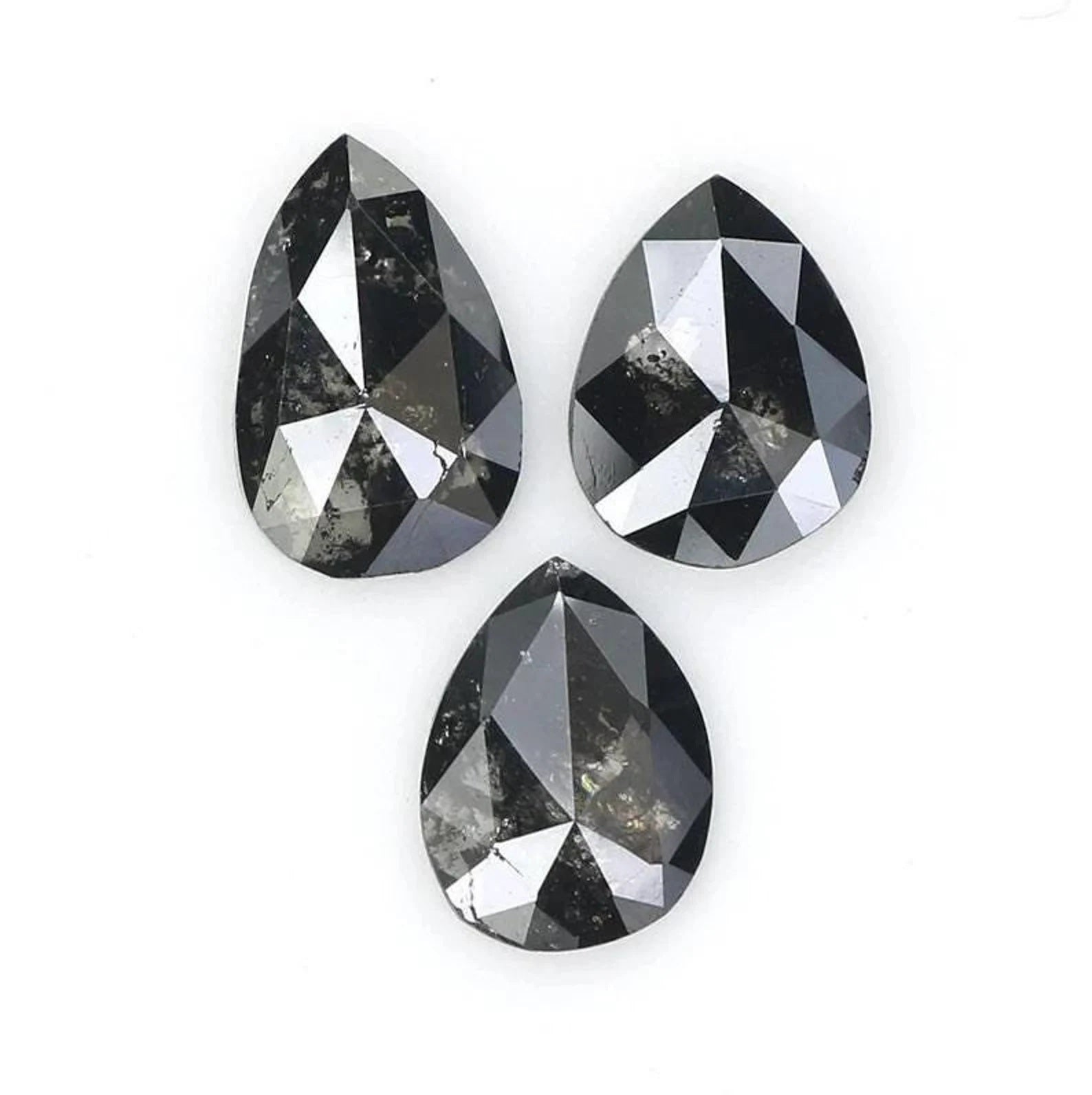1.16 CT Natural Loose Pear Shape Diamond Black Color Pear Cut Diamond 6.15 MM Natural Loose Diamond Black Color Pear Rose Cut Diamond NQ1719