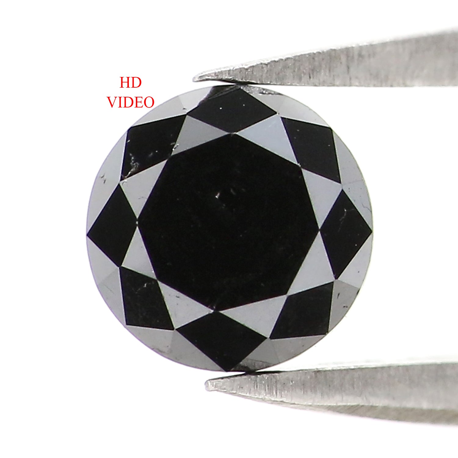 1.02 Ct Natural Loose Round Diamond Black Color Round Diamond 5.65 MM Natural Loose Diamond Black Color Round Brilliant Cut Diamond LC05