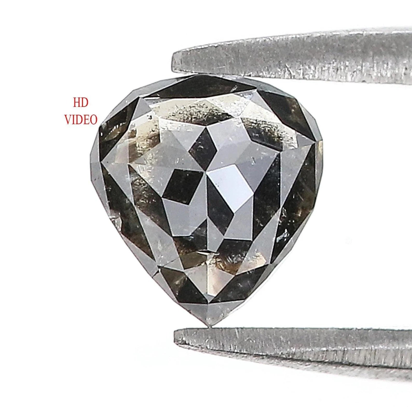 0.85 CT Natural Loose Heart Shape Diamond Salt And Paper Heart Cut Diamond 6.40 MM Natural Loose Diamond Heart Shape Rose Cut Diamond QN7701