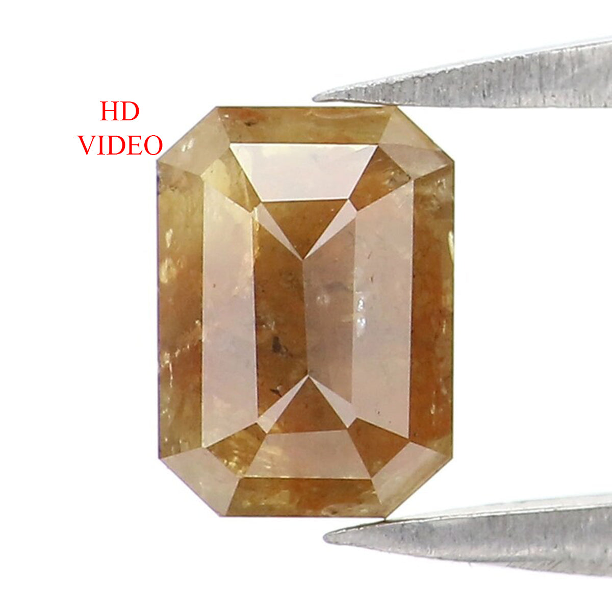 0.72 Ct Natural Loose Emerald Cut Diamond Brown Color Emerald Diamond 5.95 MM Natural Loose Diamond Brown Color Emerald Cut Diamond LQ333
