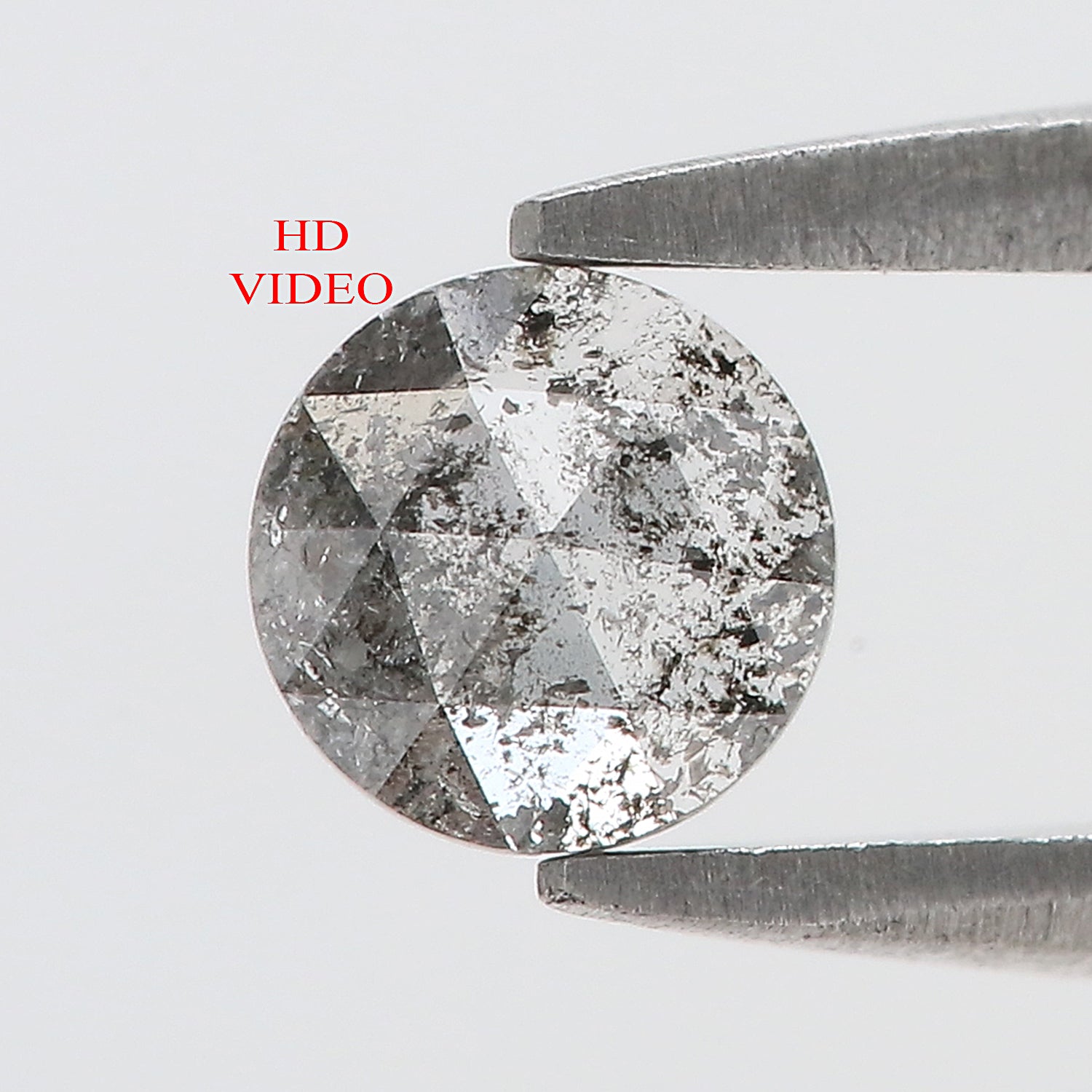 0.40 CT Natural Loose Round Rose Cut Diamond Salt And Pepper Round Diamond 4.95 MM Natural Loose Black Grey Color Rose Cut Diamond LQ2008