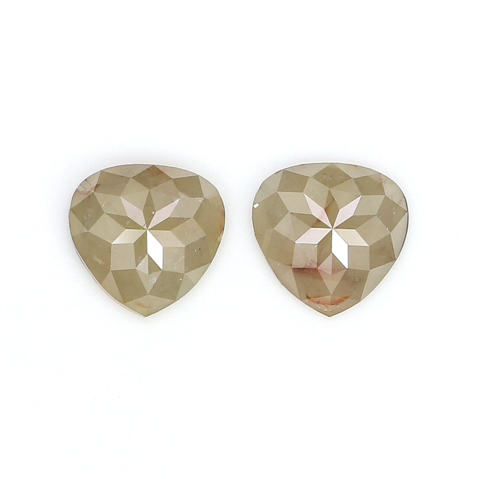 1.61 CT Natural Loose Heart Pair Diamond Grey Color Heart Diamond Natural Loose Diamond 6.50 MM Heart Cut Diamond Heart Shape Diamond NQ2483