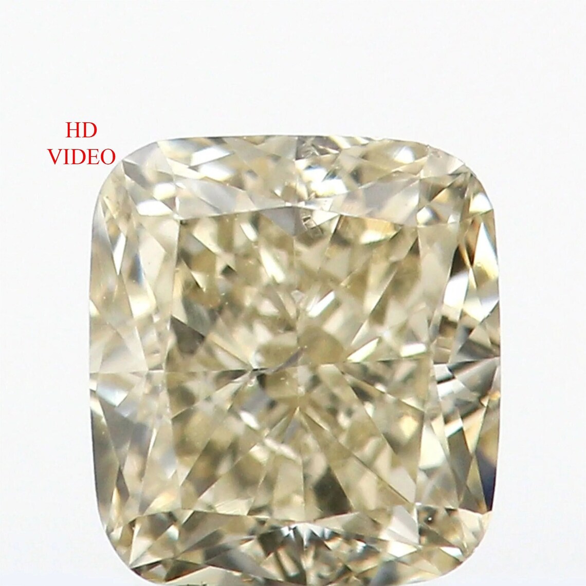 0.60 Ct Natural Loose Cushion Diamond Light Yellow Color Diamond 4.70 MM Natural Diamond Yellow Color Cushion Brilliant Cut Diamond QN9833