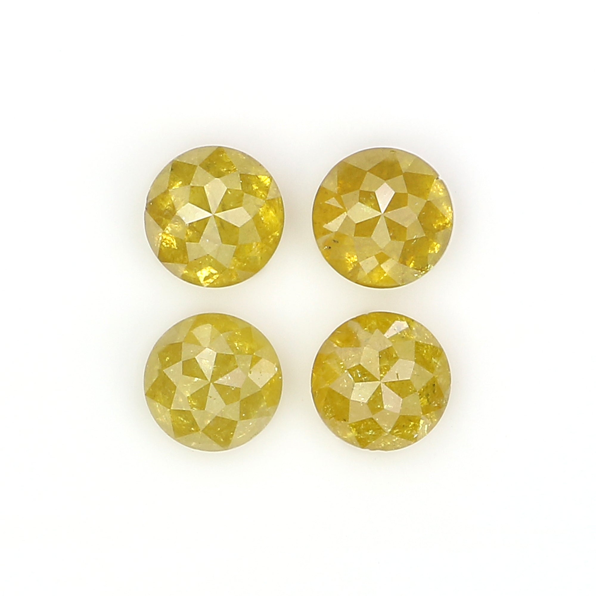 1.47 CT Natural Loose Round Rose Cut Diamond Yellow Color Round Shape Diamond 4.00 MM Natural Yellow Color Round Rose Cut Diamond LQ2927