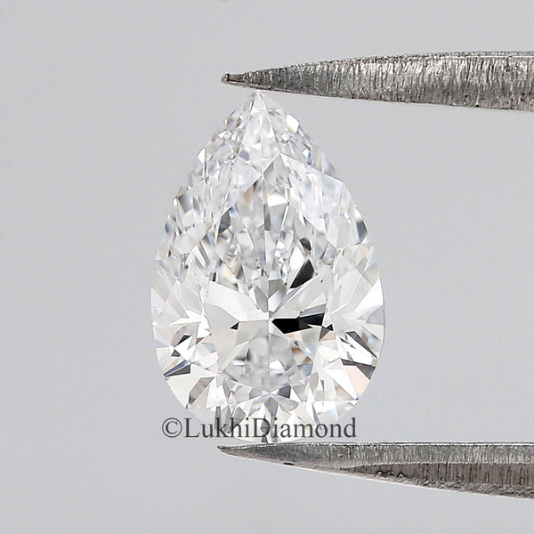 IGI Certified 1 CT Pear Brilliant Cut Diamond Lab Grown Diamond Pear Shape CVD Diamond Lab Created Loose Diamond for Engagement Ring Q152