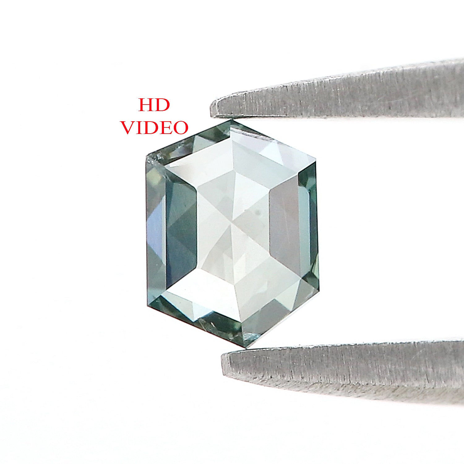 0.40 CT Natural Loose Hexagon Shape Diamond Blue Color Hexagon Cut Diamond 5.00 MM Natural Loose Blue Diamond Hexagon Rose Cut Diamond LQ573