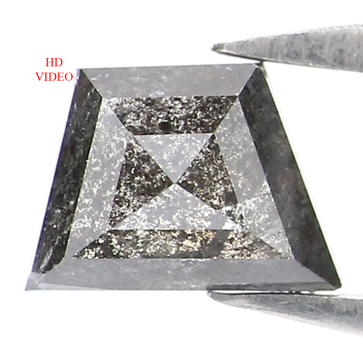 0.68 CT Natural Loose Antique Shape Diamond Salt And Pepper Antique Diamond 5.85 MM Natural Black Grey Color Antique Rose Cut Diamond LQ8188