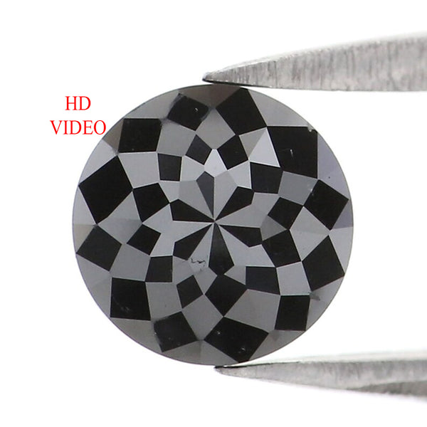 1.14 CT Natural Loose Round Rose Cut Diamond Black Color Round Cut Diamond 6.10 MM Natural Loose Diamond Round Rose Cut Shape Diamond KQ1641