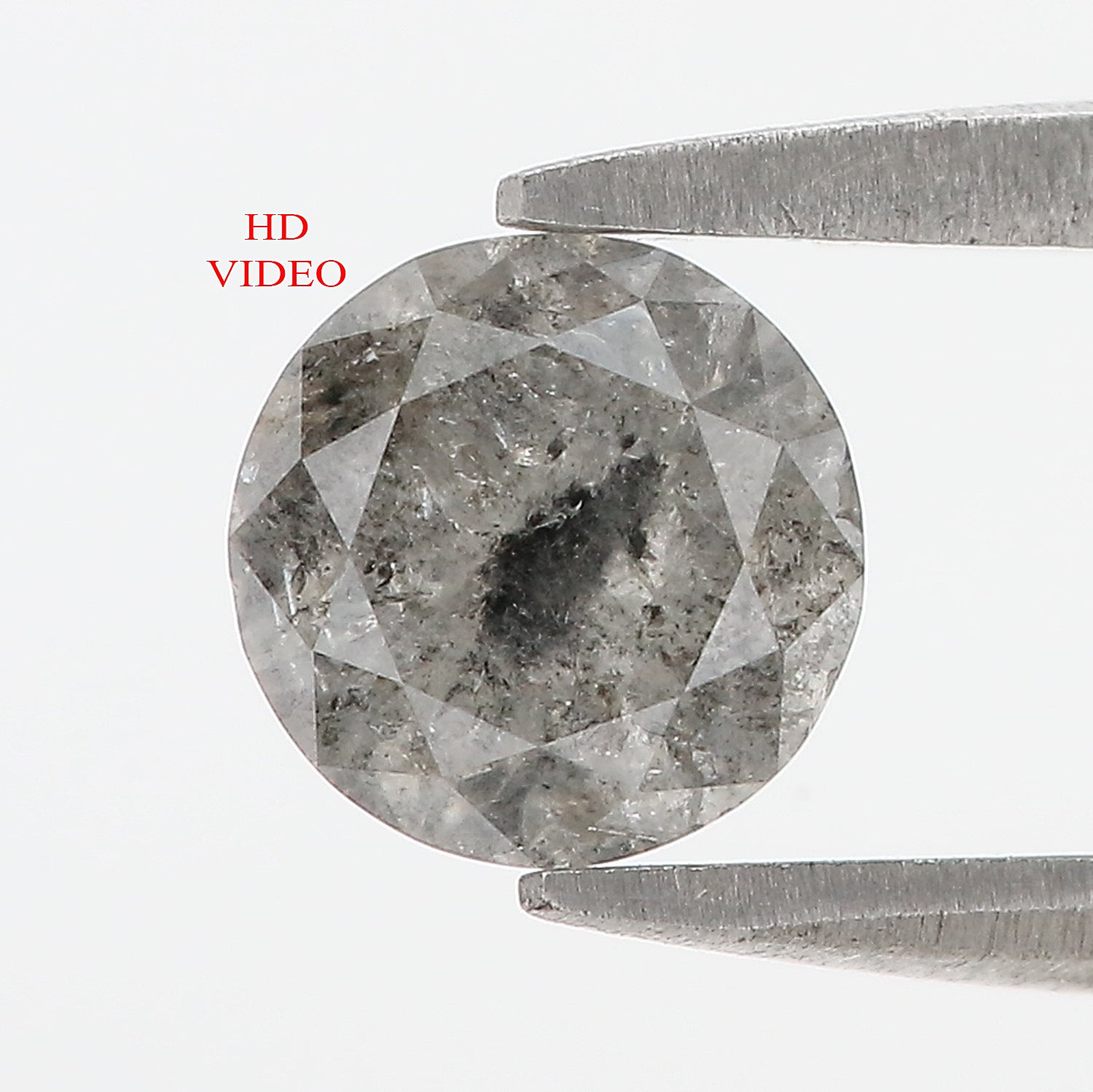 1.17 CT Natural Loose Round Shape Diamond Salt And Pepper Round Cut Diamond 6.40 MM Natural Loose Diamond Round Brilliant Cut Diamond LQ1209