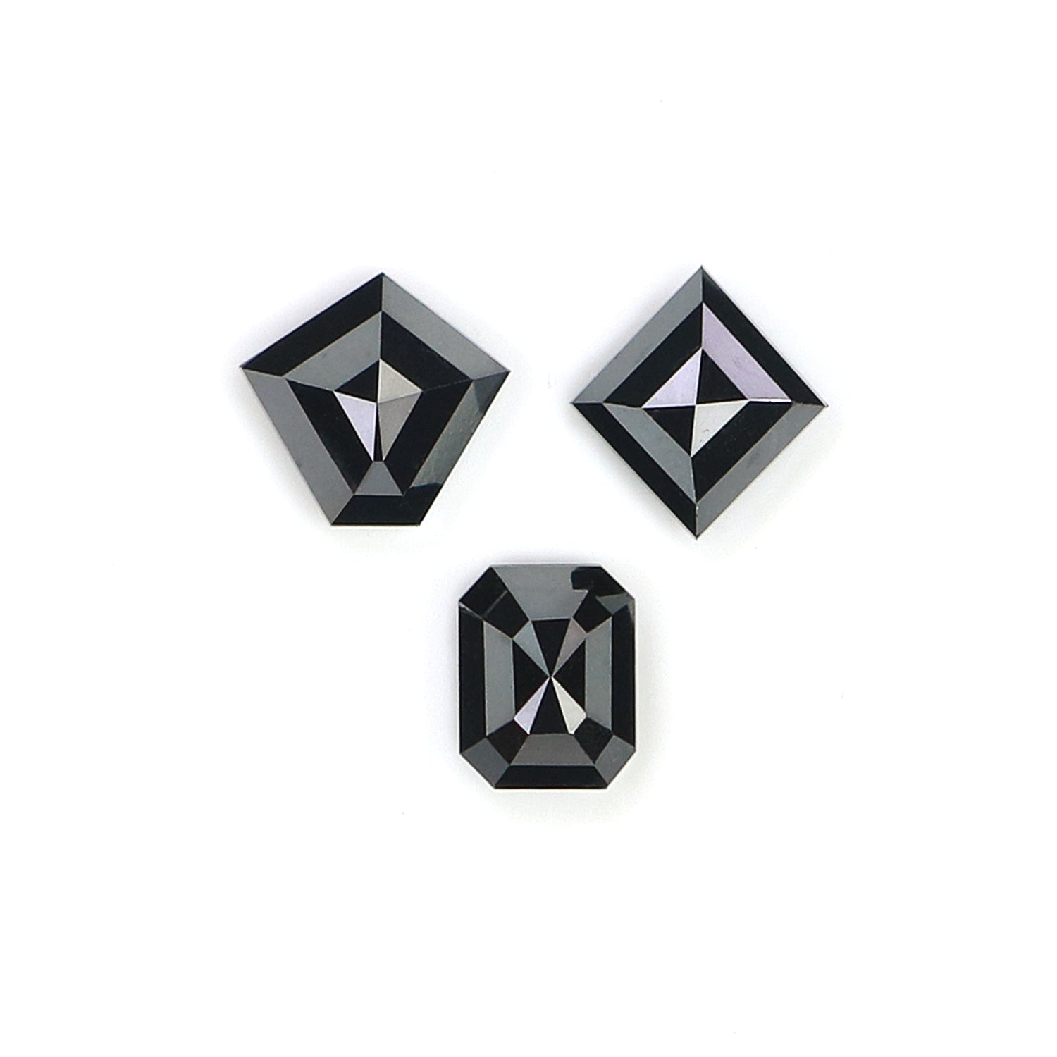 1.01 CT Natural Loose Mix Shape Diamond Black Color Mix Shape Cut Diamond 4.25 MM Natural Loose Black Color Mix Shape Rose Cut Diamond N621