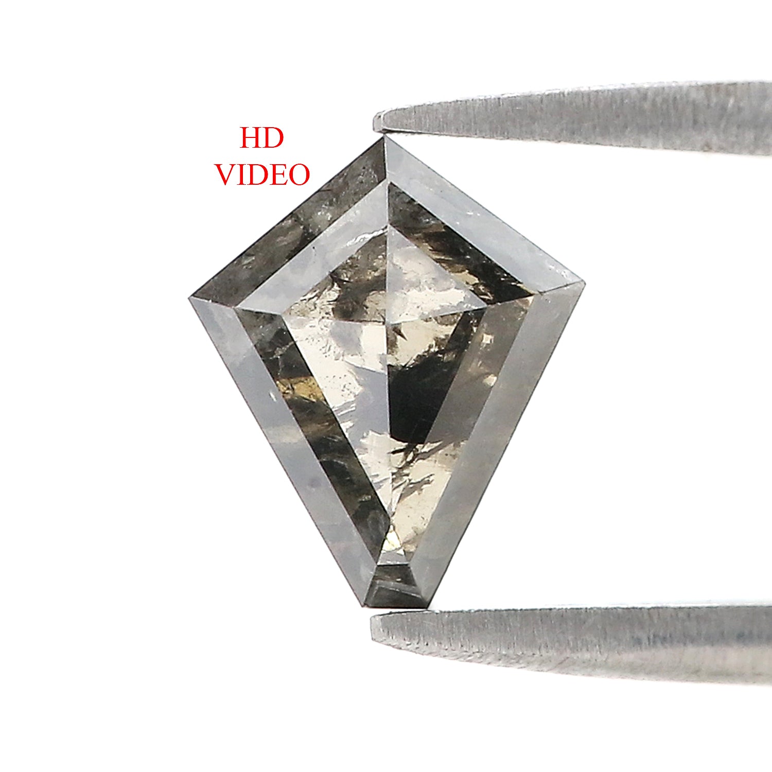 1.33 CT Natural Loose Kite Shape Diamond B 1.33 CT Natural Loose Kite Shape Diamond Salt And Pepper Kite Diamond 9.05 MM Natural Black Grey Color Diamond Kite Rose Cut Diamond L3401