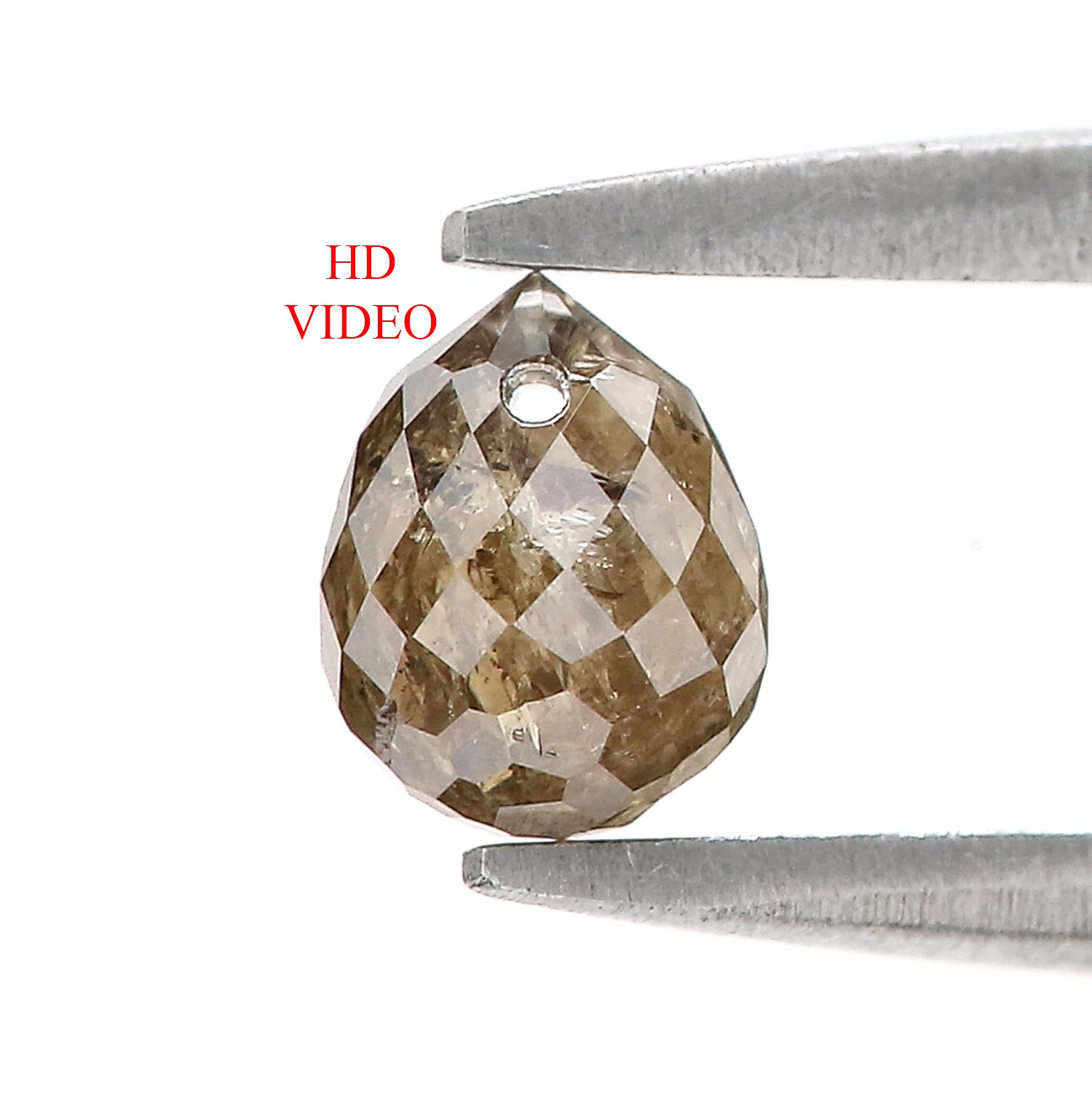0.76 Ct Natural Loose Briolette Shape Diamond Brown Color Drop Cut Diamond 5.20 MM Natural Loose Yellow Color Briolette Cut Diamond LQ9839