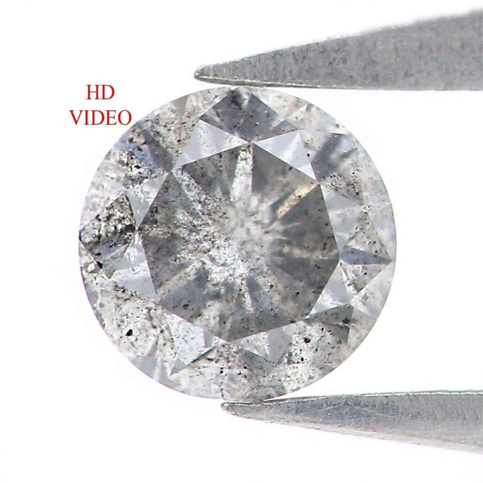 0.29 CT Natural Loose Round Rose Cut Diamond Salt And Pepper Round Shape Diamond 4.20 MM Black Grey Color Round Brilliant Cut Diamond NQ8679