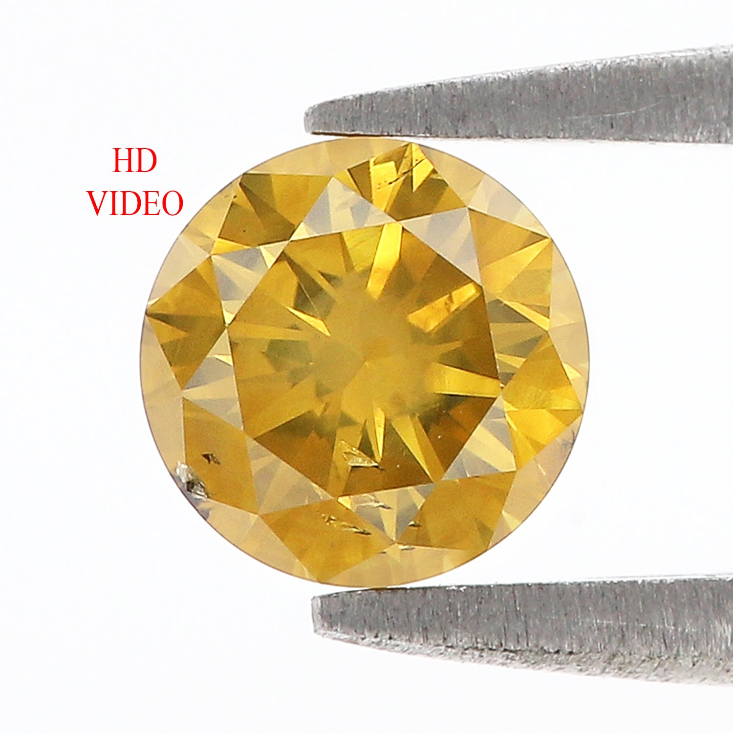 0.78 CT Natural Loose Round Shape Diamond Yellow Color Round Cut Diamond 5.85 MM Natural Yellow Color Diamond Brilliant Cut Diamond LQ6113