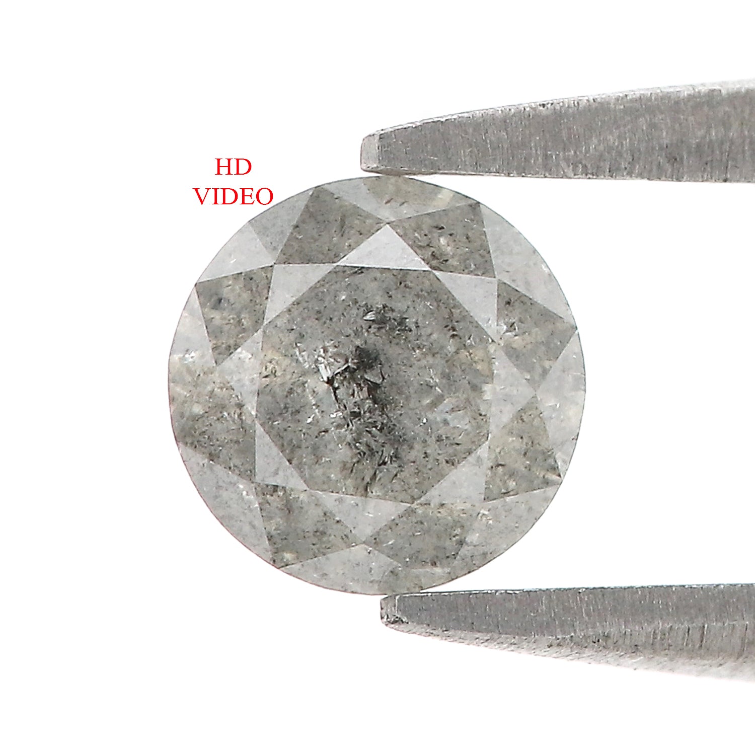 0.70 CT Natural Loose Round Shape Diamond Salt And Pepper Round Diamond 5.60 MM Natural Black Grey Color Round Brilliant Cut Diamond LQ446