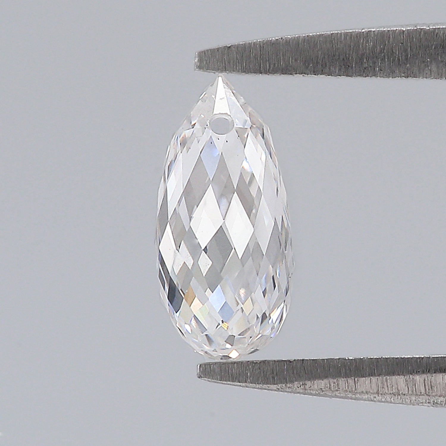 0.87 CT Lab Grown Briolette Cut Diamond White - F Color VS1 Clarity Diamond Lab Grown CVD Diamond Lab Created Drop Rose Cut Diamond L3379