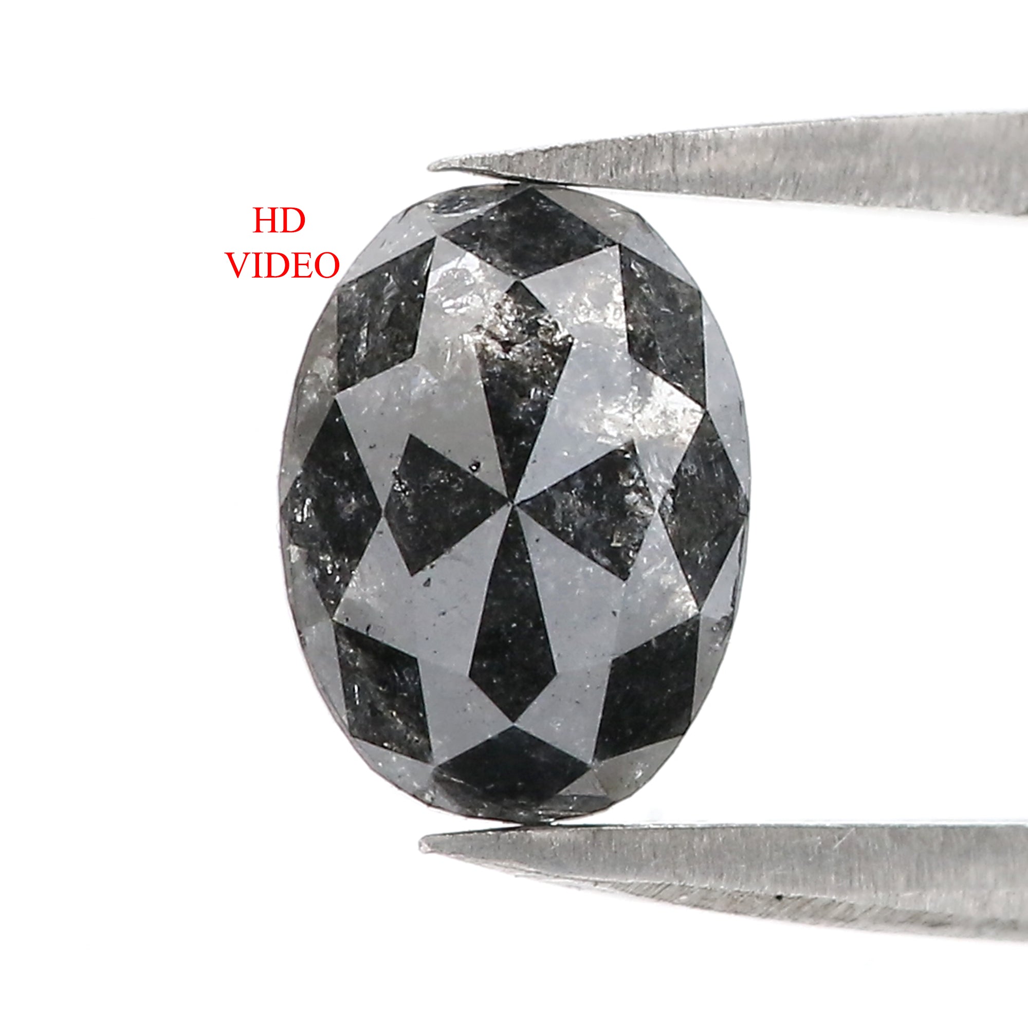 1.39 Ct Natural Loose Oval Shape Diamond Salt And Pepper Oval Cut Diamond 8.25 MM Natural Loose Diamond Oval Shape Rose Cut Diamond QL3100