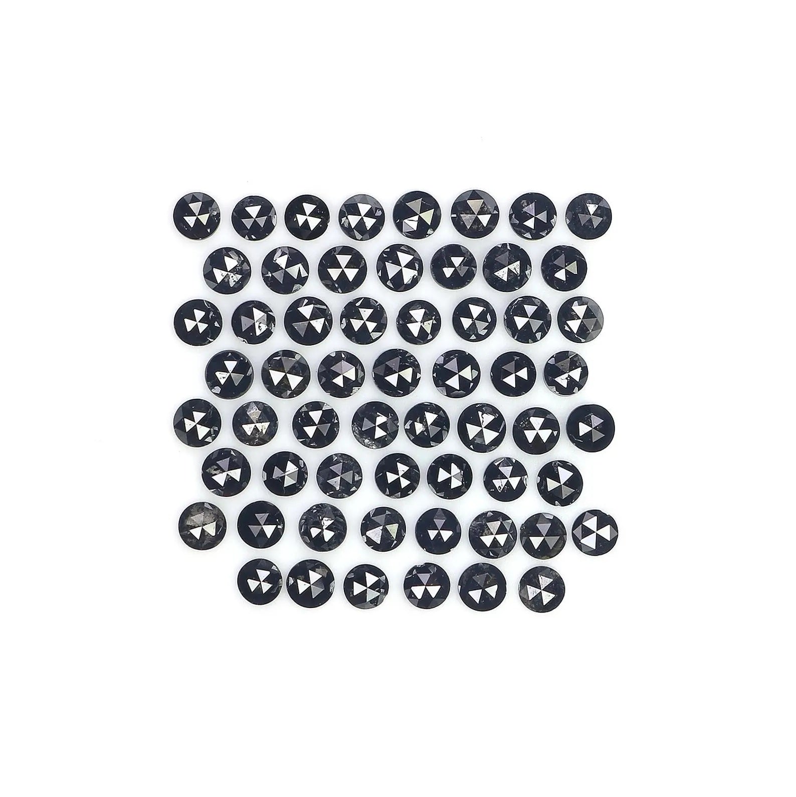 3.31 CT Natural Loose Round Shape Diamond Black Color Round Diamond 2.30 MM Natural Loose Diamond Black Color Round Rose Cut Diamond NQ1800