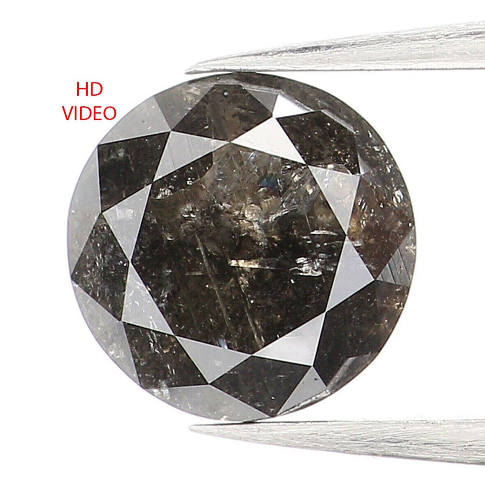1.02 CT Natural Loose Round Shape Diamond Salt And Pepper Round Cut Diamond 6.10 MM Natural Loose Diamond Round Brilliant Cut Diamond QN1453