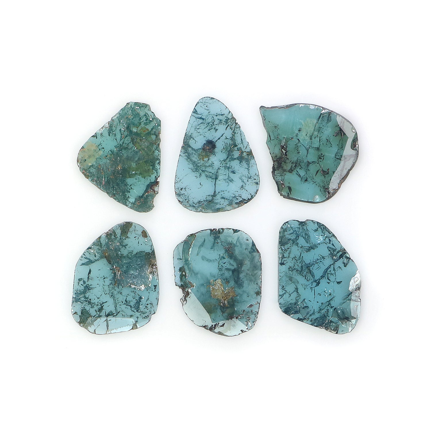 1.86 Ct Natural Loose Slice Shape Diamond Blue Color Slice Cut Diamond 7.70 MM Natural Loose Diamond Blue Color Irregular Cut Diamond NQ1315