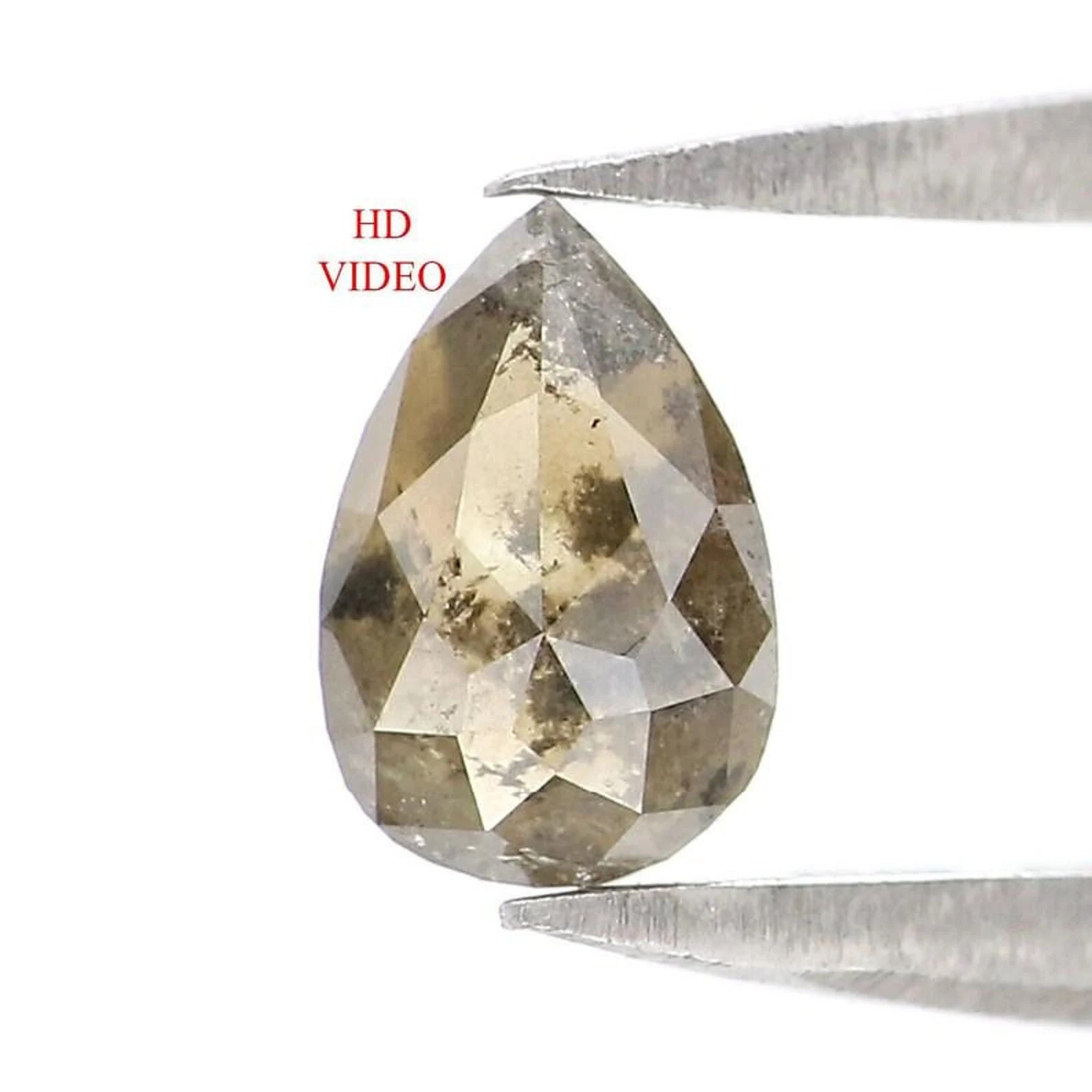0.36 CT Natural Loose Pear Shape Diamond Brown Color Pear Cut Diamond 5.60 MM Natural Loose Diamond Brown Color Pear Rose Cut Diamond NQ2431