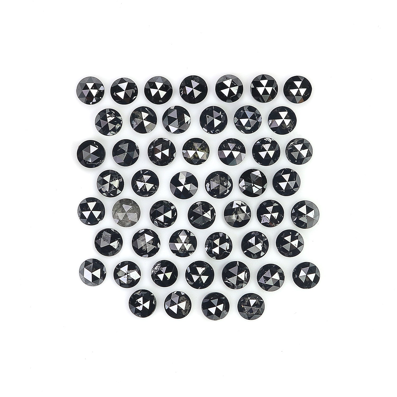 4.72 CT Natural Loose Round Rose Cut Diamond Black Color Round Shape Diamond 2.70 MM Natural Loose Black Color Round Rose Cut Diamond LQ1761