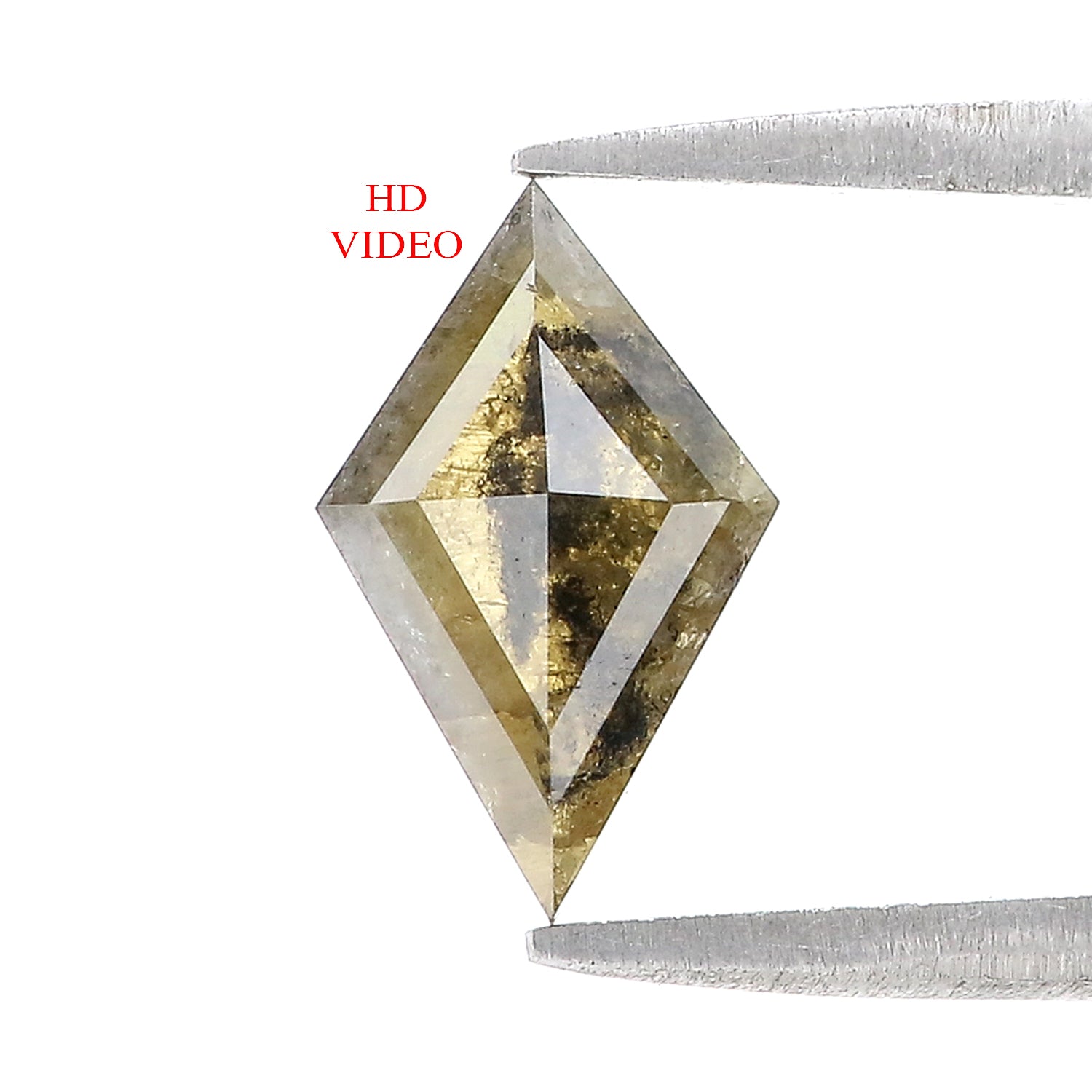 1.28 CT Natural Loose Kite Shape Diamond Yellow Color Kite Diamond 11.60 MM Natural Grey Color Diamond Kite Rose Cut Diamond L3400
