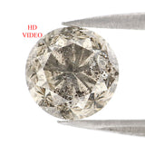 Natural Loose Round Diamond, Salt And Pepper Round Diamond, Natural Loose Diamond, Round Brilliant Cut Diamond, 1.57 CT Round Shape KDL8546