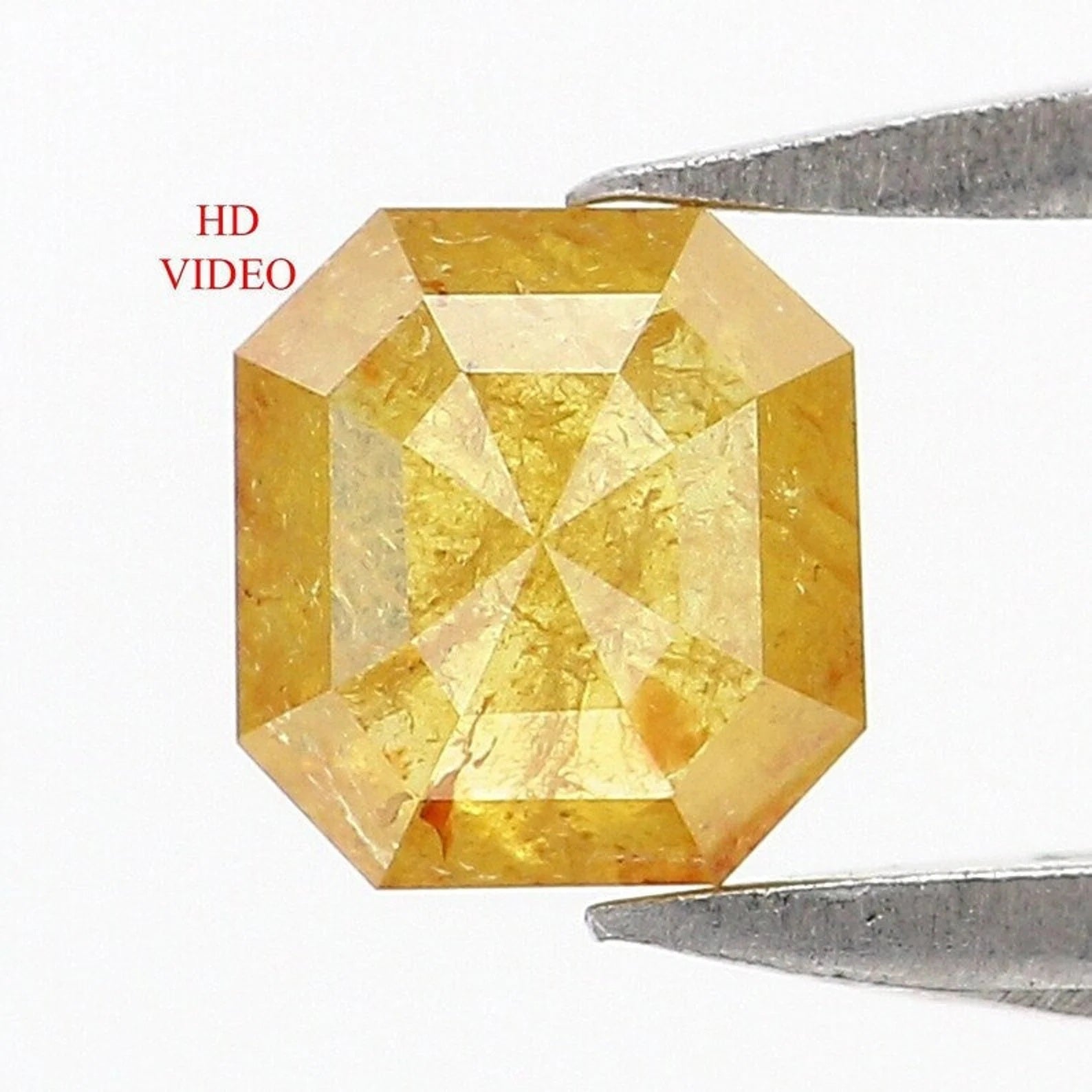0.39 CT Natural Loose Diamond Radiant Shape Diamond Yellow Color Radiant Cut Diamond 4.20 MM Natural Loose Radiant Rose Cut Diamond NQ7022