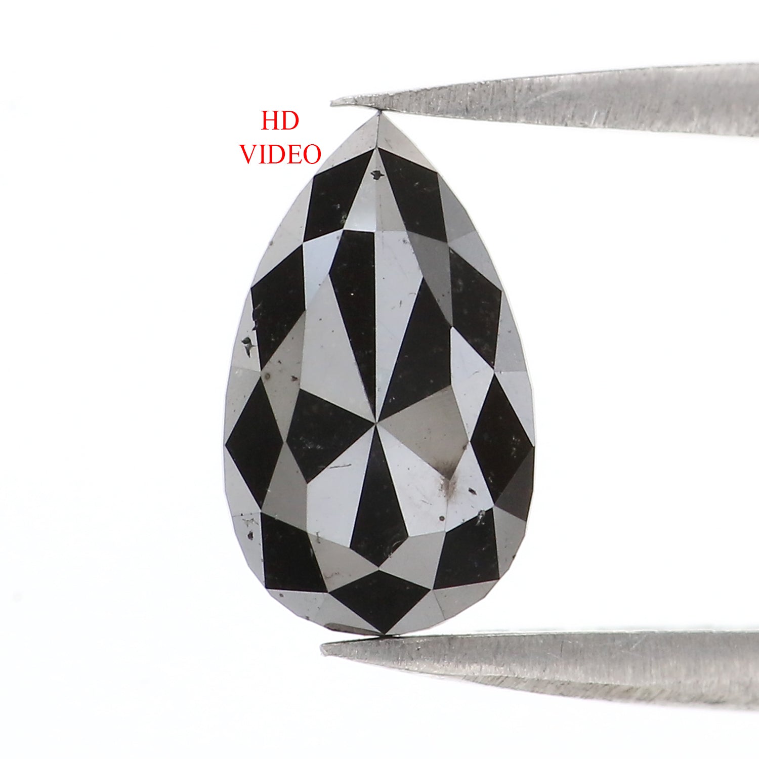 1.44 CT Natural Loose Pear Shape Diamond Black Color Pear Shape Diamond 9.30 MM Natural Loose Diamond Black Pear Rose Cut Diamond LC10