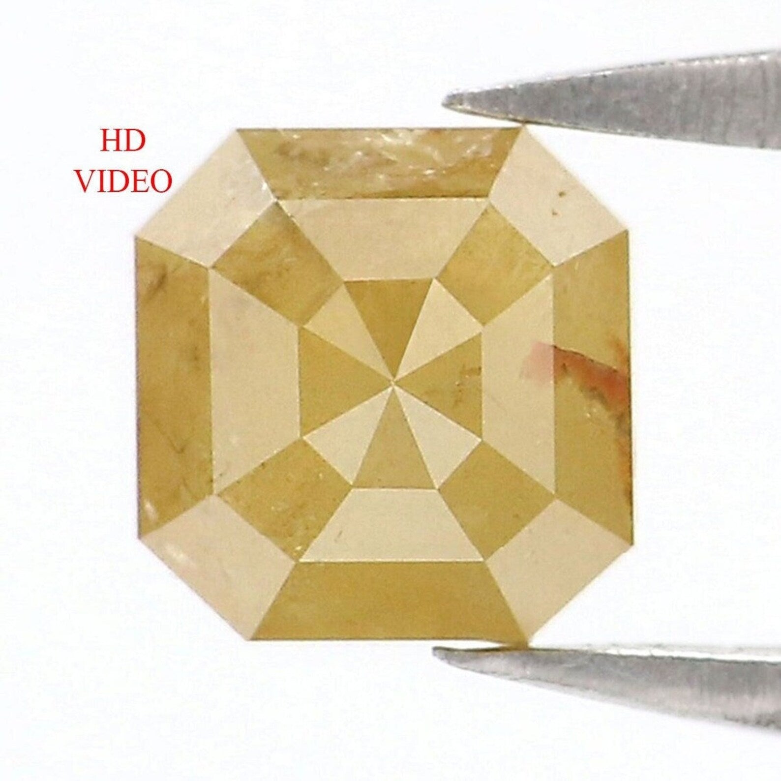 1.03 CT Natural Loose Radiant Shape Diamond Yellow Color Radiant Cut Diamond 5.35 MM Natural Loose Diamond Radiant Rose Cut Diamond NQ1957