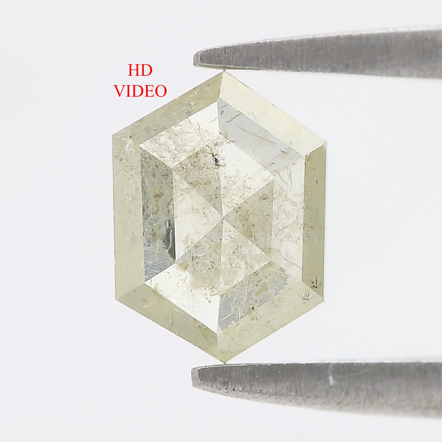 0.75 Ct Natural Loose Hexagon Shape Diamond Grey Hexagon Diamond 7.50 MM Natural Loose Grey Color Diamond Hexagon Rose Cut Diamond QK2097