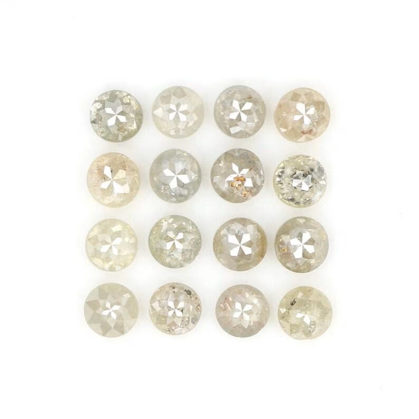 1.68 CT Natural Loose Round Shape Diamond Grey Color Round Diamond 2.60 MM Natural Loose Diamond Grey Color Round Rose Cut Diamond NQ7145