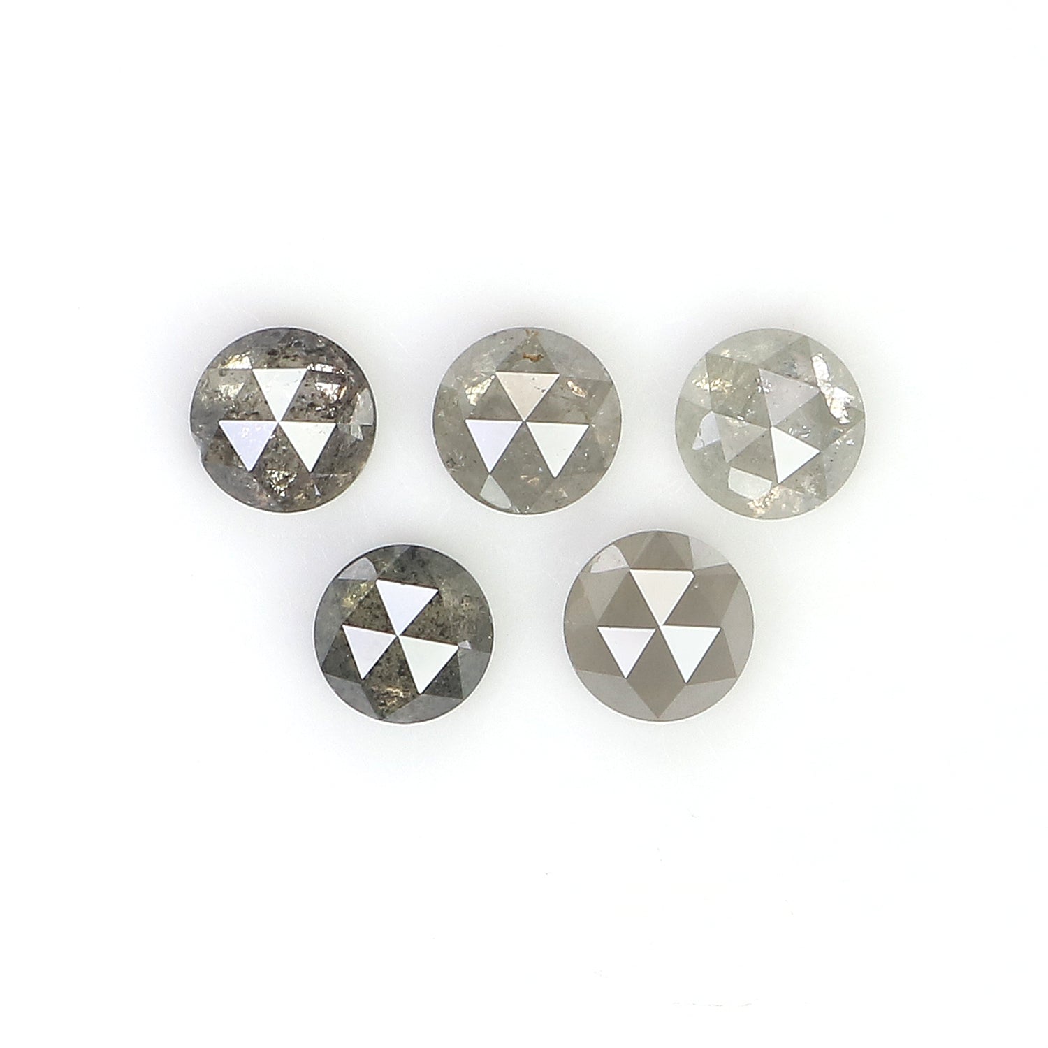 0.98 CT Natural Round Loose Rose Cut Diamond Grey Color Round Cut Diamond 3.20 MM Natural Loose Diamond Round Rose Cut Shape Diamond LQ6331