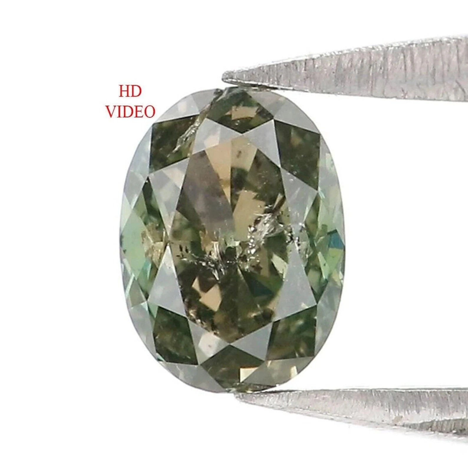 0.46 Ct Natural Loose Oval Shape Diamond Green Color Oval Cut Diamond 5.30 MM Natural Loose Green Color Oval Brilliant Cut Diamond NQ2127