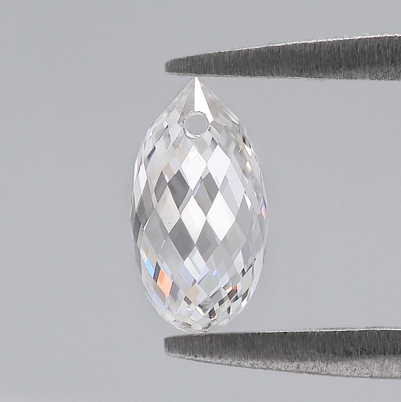 1.02 CT Lab Grown Briolette Cut Diamond E/F Color VS Clarity Diamond Lab Grown CVD Diamond Lab Created Diamond Drop Rose Cut Diamond L3480