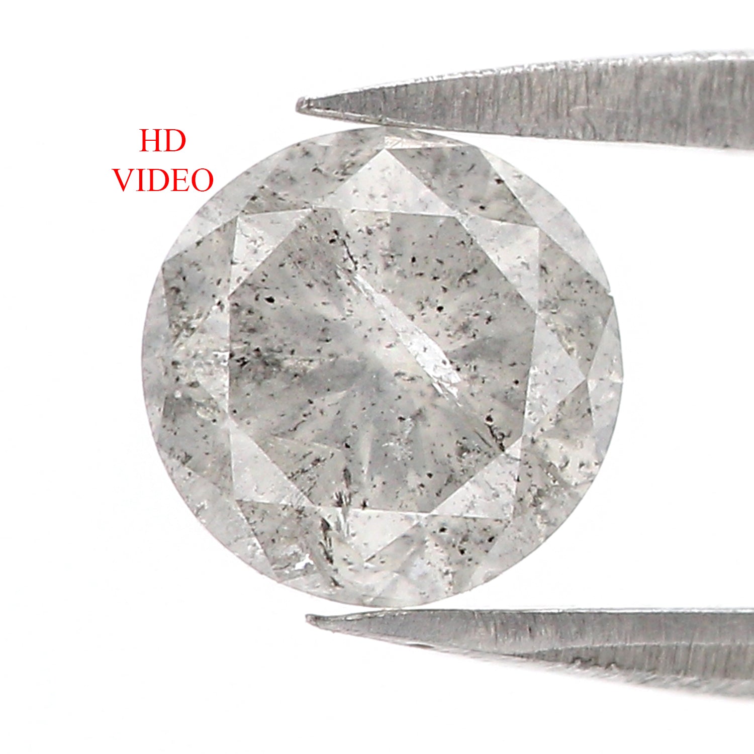 1.43 CT Natural Loose Round Shape Diamond Grey Color Round Cut Diamond 6.75 MM Natural Loose Diamond Round Brilliant Cut Diamond QL8207