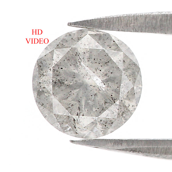 1.43 CT Natural Loose Round Shape Diamond Grey Color Round Cut Diamond 6.75 MM Natural Loose Diamond Round Brilliant Cut Diamond QL8207