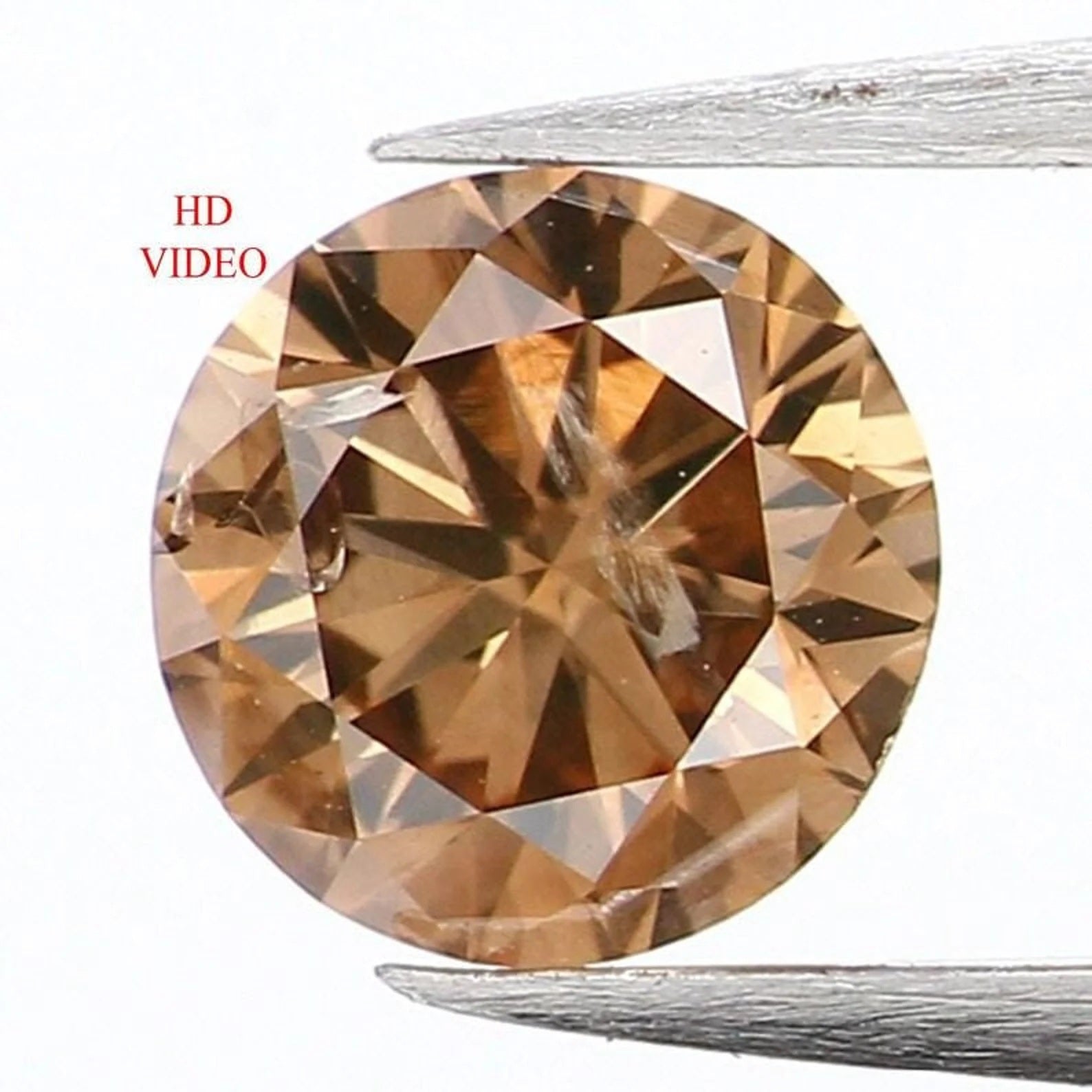 0.36 CT Natural Loose Round Shape Diamond Brown Color Round Cut Diamond 4.55 MM Natural Loose Brown Color Round Brilliant Cut Diamond NQ1080