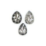 Natural Loose Pear Diamond, Salt And Pepper Diamond, Natural Loose Diamond, Pear Rose Cut Diamond, Pear Diamond 0.60 CT Pear Shape L2882