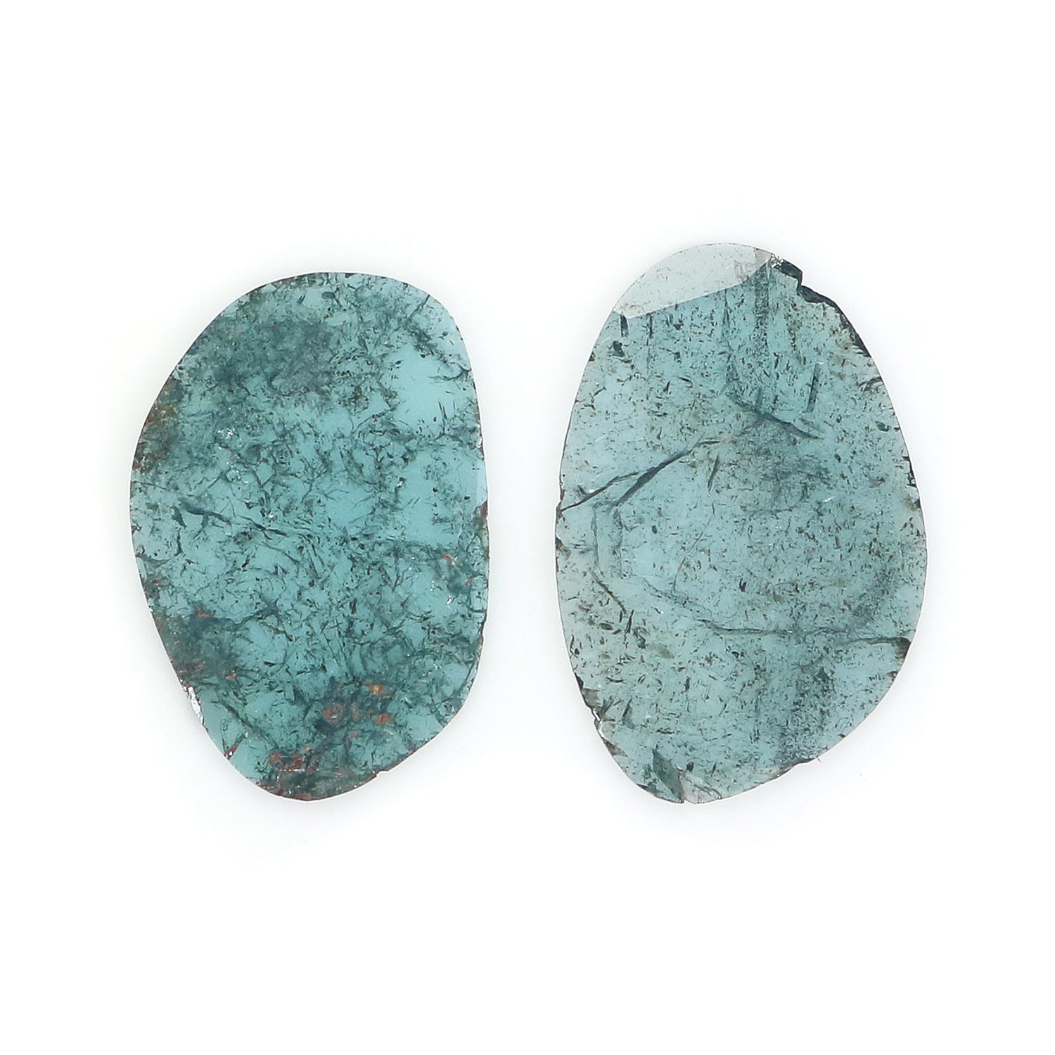 1.12 CT Natural Loose Slice Shape Diamond Blue Color Slice Cut Diamond 12.60 MM Natural Loose Blue Color Slice Irregular Cut Diamond LQ725