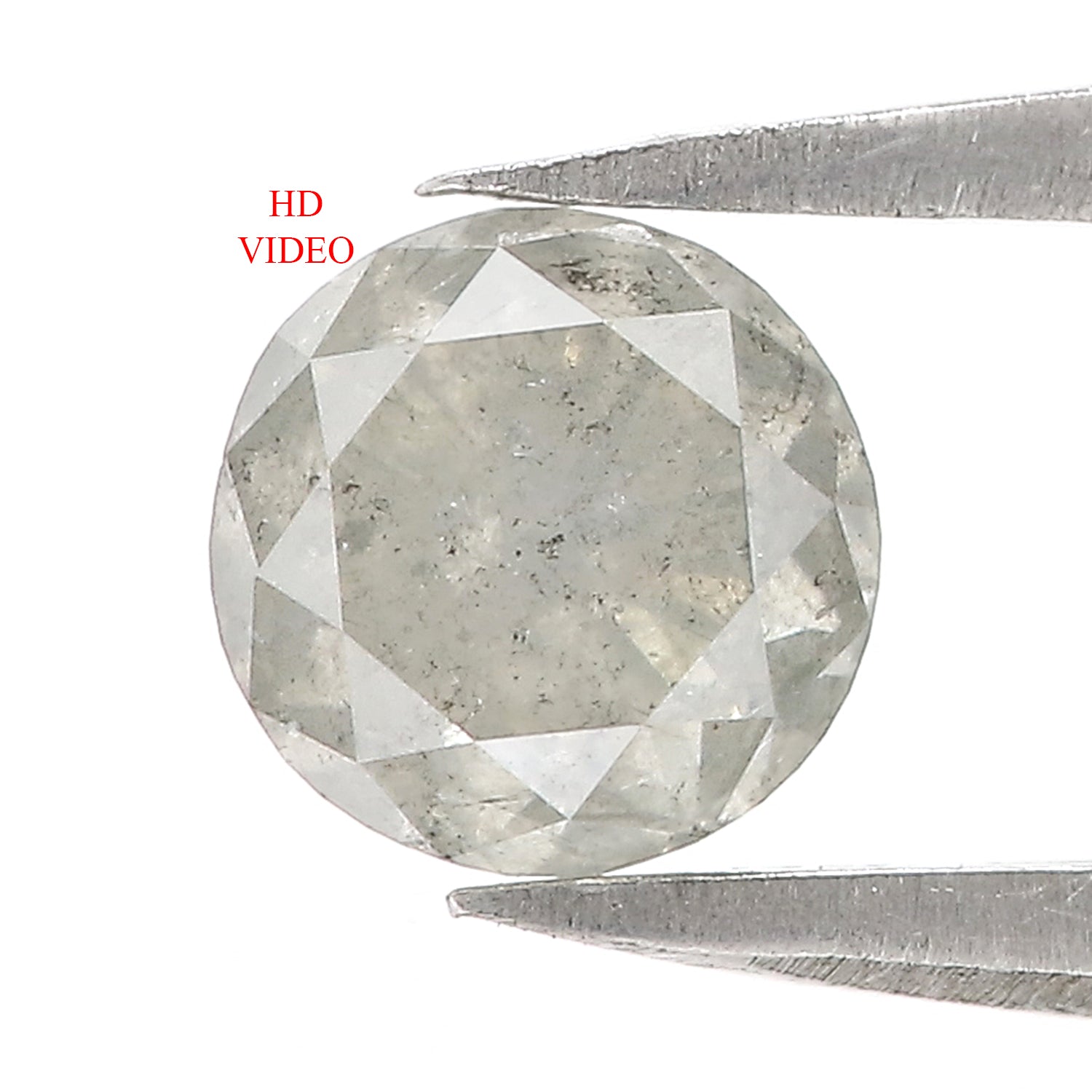 1.07 Ct Natural Loose Round Brilliant Cut Diamond Salt And Pepper Diamond 5.70 MM Natural Diamond Grey Color Round Shape Diamond LQ3036